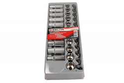 Σετ Καρυδάκια Hex Torx 3/8 33 Τεμ Μονάδα 1/3 Se3533 Σετ Καρυδάκια Hex Torx 3/8 33 Τεμ Μονάδα 1/3 Se3533