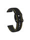 Λουράκι Silicone Stitching Line Amazfit Bip 5 46mm 22mm Black Yellow Line