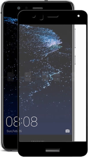 Huawei P10 Lite Displayschutzfolie Gehärtetes Glas Schwarz