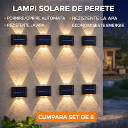 Smart Set 8 Lampi Solare Montate Pe Perete 100W 100lm Cu Senzor De Mișcare Smart Set 8 Lampi Solare Montate Pe Perete 100W 100lm Cu Senzor De Mișcare