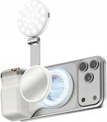 4smarts Magnetic Smartphone Holder Photographic Grip Fill Light Wireless Control White 541802