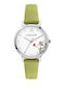 Oui & Me Women's Watch 32mm Battery with Green Rubber Strap