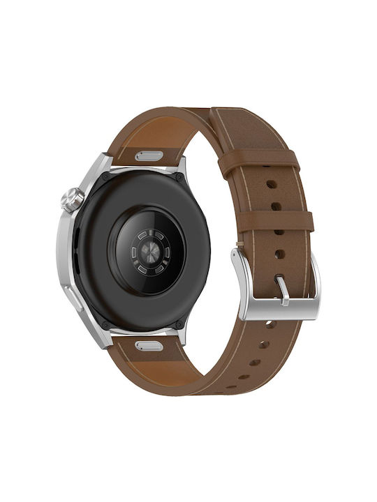 Δερμάτινο Λουράκι Quick Release Huawei Watch Gt 6 46mm Gt 6 Pro 46mm Brown