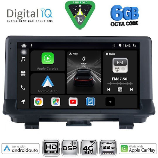 Digital IQ Car Audio System for Audi Q3 2012-2018 Bluetooth USB WiFi GPS Apple CarPlay Android Auto with 9" Touch Screen
