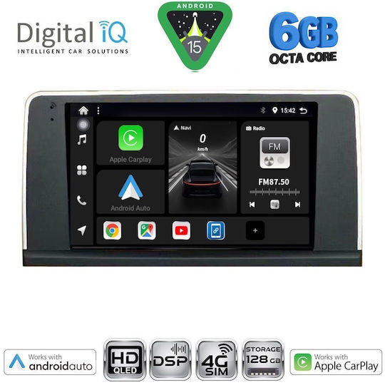Digital IQ Car Audio System for BMW X3 (F25) 2011-2013 (Bluetooth/USB/WiFi/GPS/Apple CarPlay/Android Auto) with 9" Touch Screen