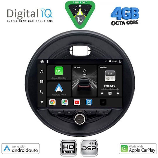 Digital IQ Ηχοσύστημα Αυτοκινήτου για Mini Cooper / Clubman / Roadster / Countryman 2014-2019 (Bluetooth/USB/WiFi/GPS/Apple-Carplay/Android-Auto) με Οθόνη Αφής 9"