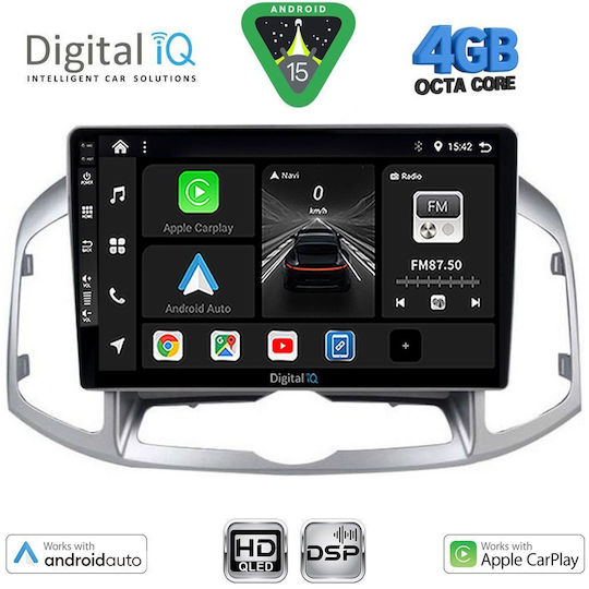 Digital IQ Car Audio System for Chevrolet Captiva 2012-2018 Bluetooth USB WiFi GPS Apple CarPlay Android Auto with 10" Touch Screen