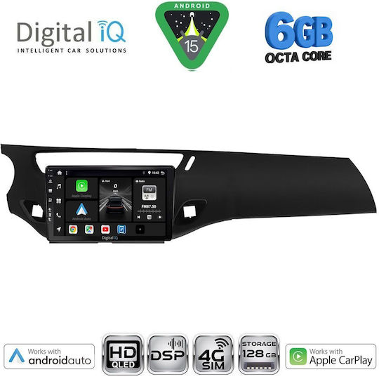 Digital IQ Car Audio System for Citroen C3 / DS3 2009-2016 Bluetooth USB WiFi GPS Apple CarPlay Android Auto with 9" Touch Screen