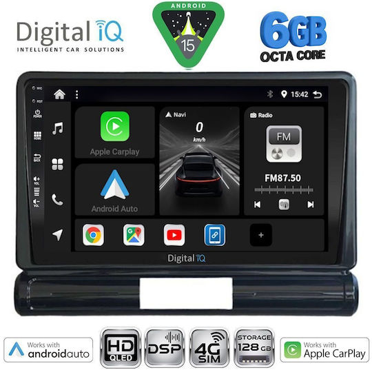 Digital IQ Ηχοσύστημα Αυτοκινήτου για Citroen C3 / DS3 (Bluetooth/USB/WiFi/GPS/Apple-Carplay/Android-Auto) με Οθόνη Αφής 9"