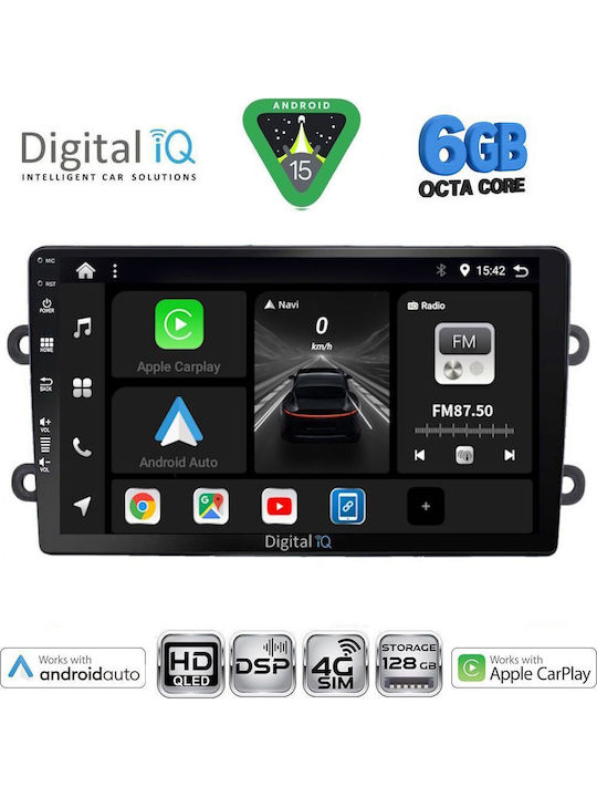 Digital IQ Car Audio System for Dacia Duster 2012-2019 Bluetooth USB WiFi GPS Apple CarPlay Android Auto with 9" Touch Screen
