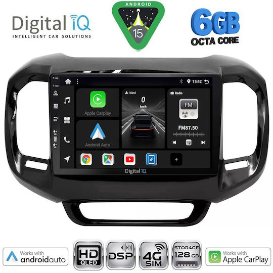 Digital IQ Car Audio System for Fiat Toro Bluetooth USB WiFi GPS Apple CarPlay Android Auto with 9" Touch Screen