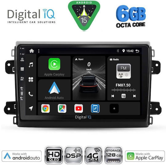 Digital IQ Car Audio System for Fiat Ducato Bluetooth USB WiFi GPS Apple CarPlay Android Auto with 9" Touch Screen