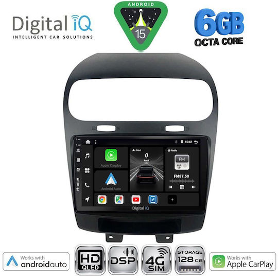 Digital IQ Car Audio System for Fiat Freemont 2008-2020 Bluetooth USB WiFi GPS Apple CarPlay Android Auto with 9" Touch Screen