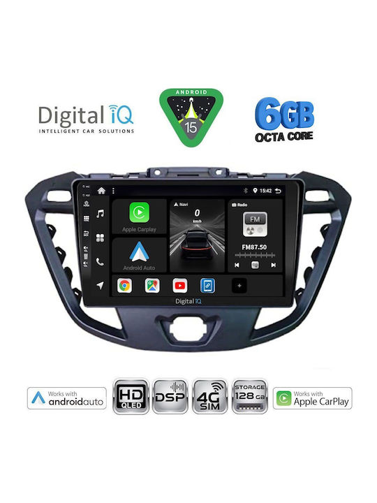 Digital IQ Car Audio System for Ford Transit Custom / Tourneo Custom 2013-2019 (Bluetooth/USB/WiFi/GPS/Apple CarPlay/Android Auto) with 9" Touch Screen