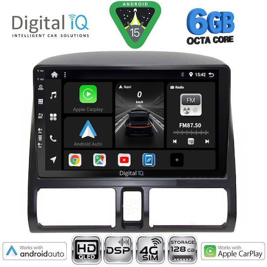 Digital IQ Car Audio System for Honda CR-V 1996-2006 with Clima (Bluetooth/USB/WiFi/GPS/Apple CarPlay/Android Auto) with 9" Touch Screen