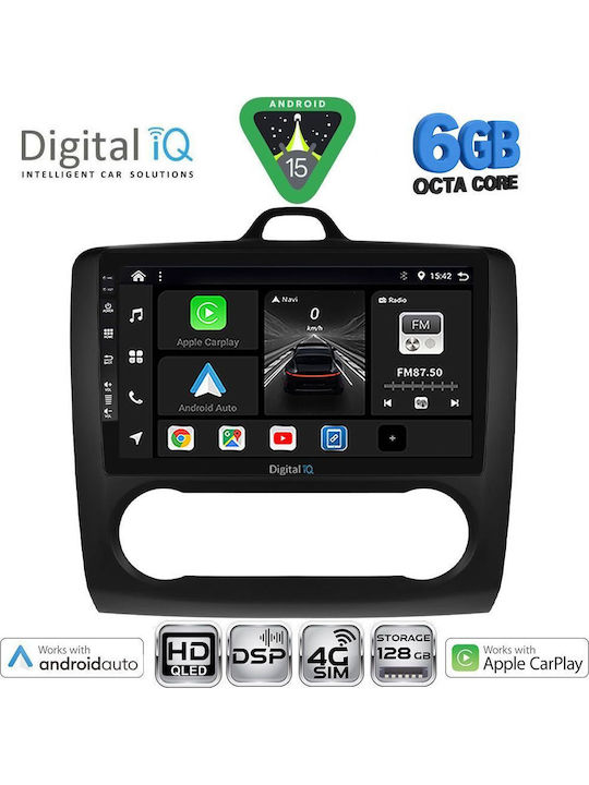 Digital IQ Car Audio System for Ford Focus 2005-2012 with Clima (Bluetooth/USB/WiFi/GPS/Apple CarPlay/Android Auto) with 9" Touch Screen