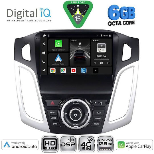 Digital IQ Ηχοσύστημα Αυτοκινήτου για Ford Focus 2011-2018 (Bluetooth/USB/WiFi/GPS/Apple-Carplay/Android-Auto) με Οθόνη Αφής 9"