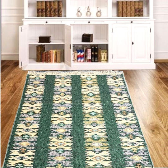 Kotonia Home Wohnzimmer Teppich Grün 60x150cm