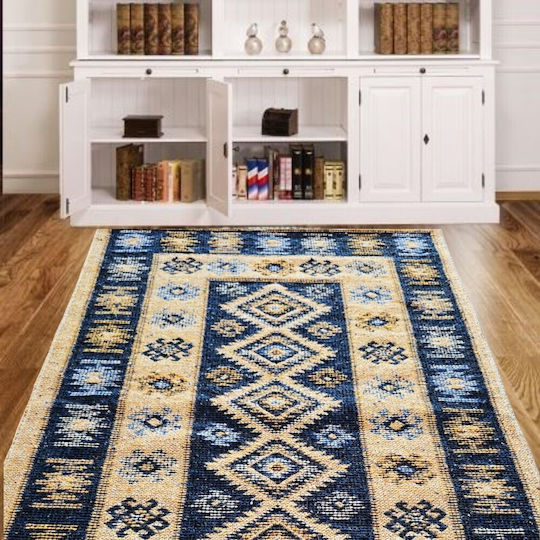 Kotonia Home Χαλί Διάδρομος Μπλε 80x300cm