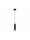 Lightex Black Pendant Ceiling Light with GU10 Socket