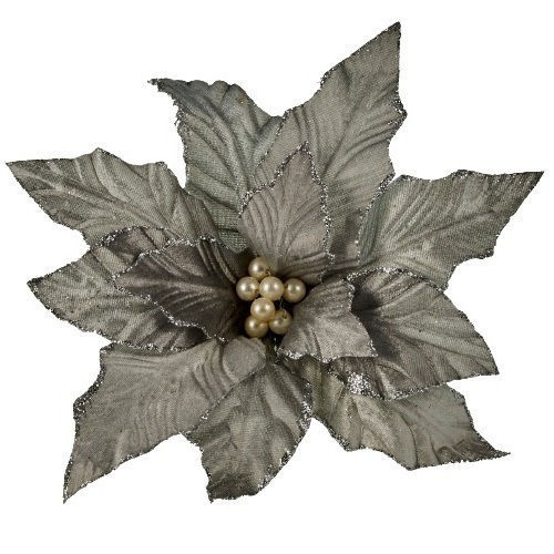 Christmas Decorative Fabric Flower Tree Silver