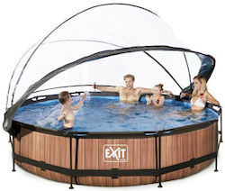 Exit Toys Πισίνα Στρογγυλή με Μεταλλικό Σκελετό Καφέ Exit Toys Πισίνα Στρογγυλή με Μεταλλικό Σκελετό Καφέ