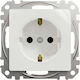 Schneider Electric Μονή Πρίζα Ρεύματος Λευκή