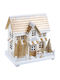 Weihnachtliches Dekohaus Weiß 21,5x20,5x15cm