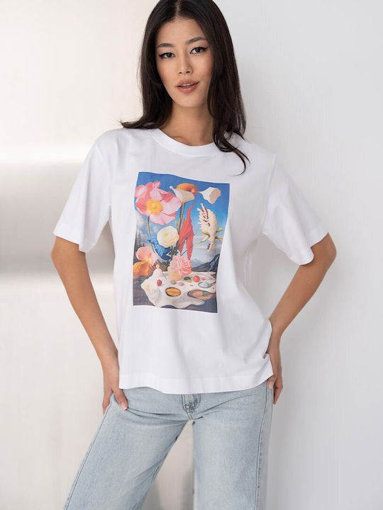 Devon Tricou Damă Alb