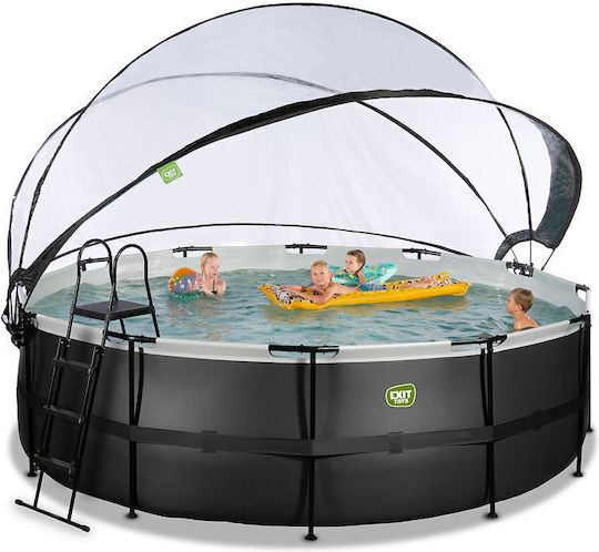 Exit Toys Piscină Rotundă cu Cadru Metalic 450x122cm Neagră