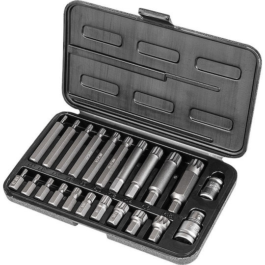 22-piece Bit Set Spline M4-m18 S2