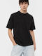 Kurzarm Herrenbluse Schwarz