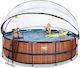 Exit Toys Round Wooden Swimming Pool 488x122cm Brown