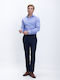 Elastic Trousers in Slim Fit Blue