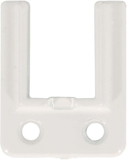 Curtain Rail Base Wall White