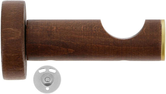 Sockel Der Vorhangschiene Wand Braun
