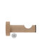 Sockel der Vorhangschiene Wand aus Metallisch Beige