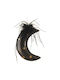 Weihnachtsbaumschmuck Mond Schwarz 17cm