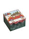 Christmas Wooden Container Santa Claus 14x14x8cm