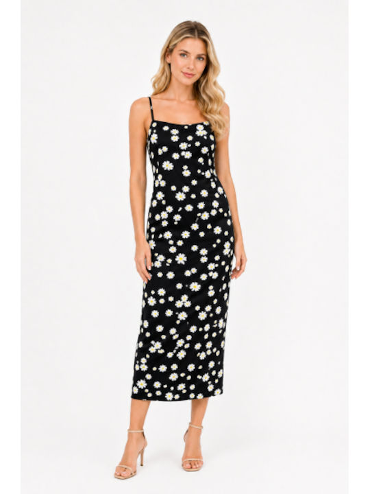 Summer Midi Slip Dress Black SL-18018JR-26DR-Black