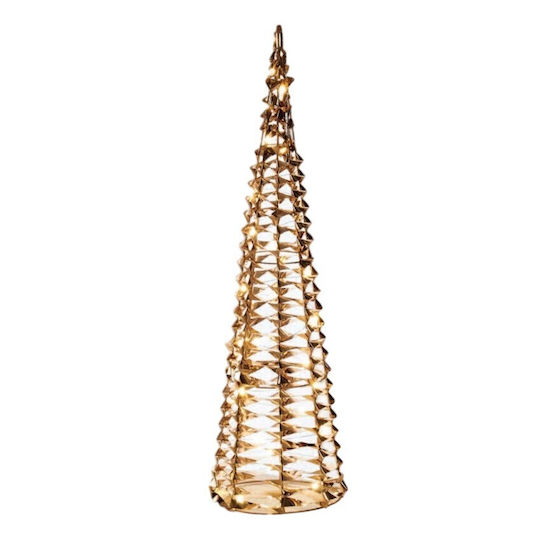 Christmas Tree Cone Gold 40LED 80cm