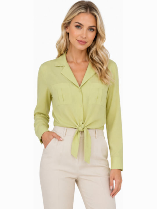 Long Sleeve Women's Shirt Green SL-22019JC-26SH-GREEN