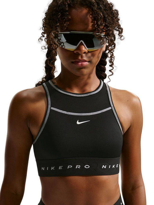 Nike Swoosh Kids Training Bras Black / White