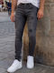 Pantaloni de Blugi pentru Bărbați Elastic cu Fit Regular Straight Negru