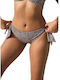 Slip Bikini Cu Dantelă Maro