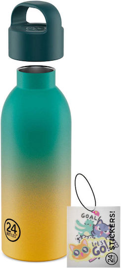 24Bottles Thermos Bottle Stainless Steel BPA Free 500ml Turquoise with Handle