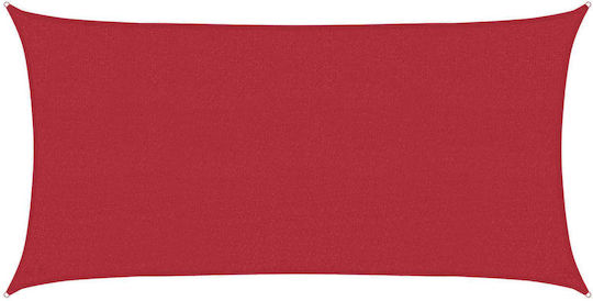 vidaXL Rectangular Red Shade Sail 2x6m