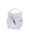Avizar Analog Quartz Desk Alarm Clock Bedroom Twin Bell White