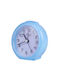 Avizar Analog Quartz Silent Desk Clock Minimalist Design Light Blue