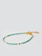 The Gem Stories Women's Chain Bracelet with Eye Design Gold Plated Steel 17.8cm